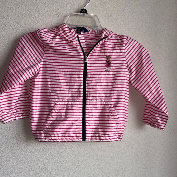 Polo Ralph Lauren Other - Polo Ralph Lauren Bear Striped Windbreaker size 3T